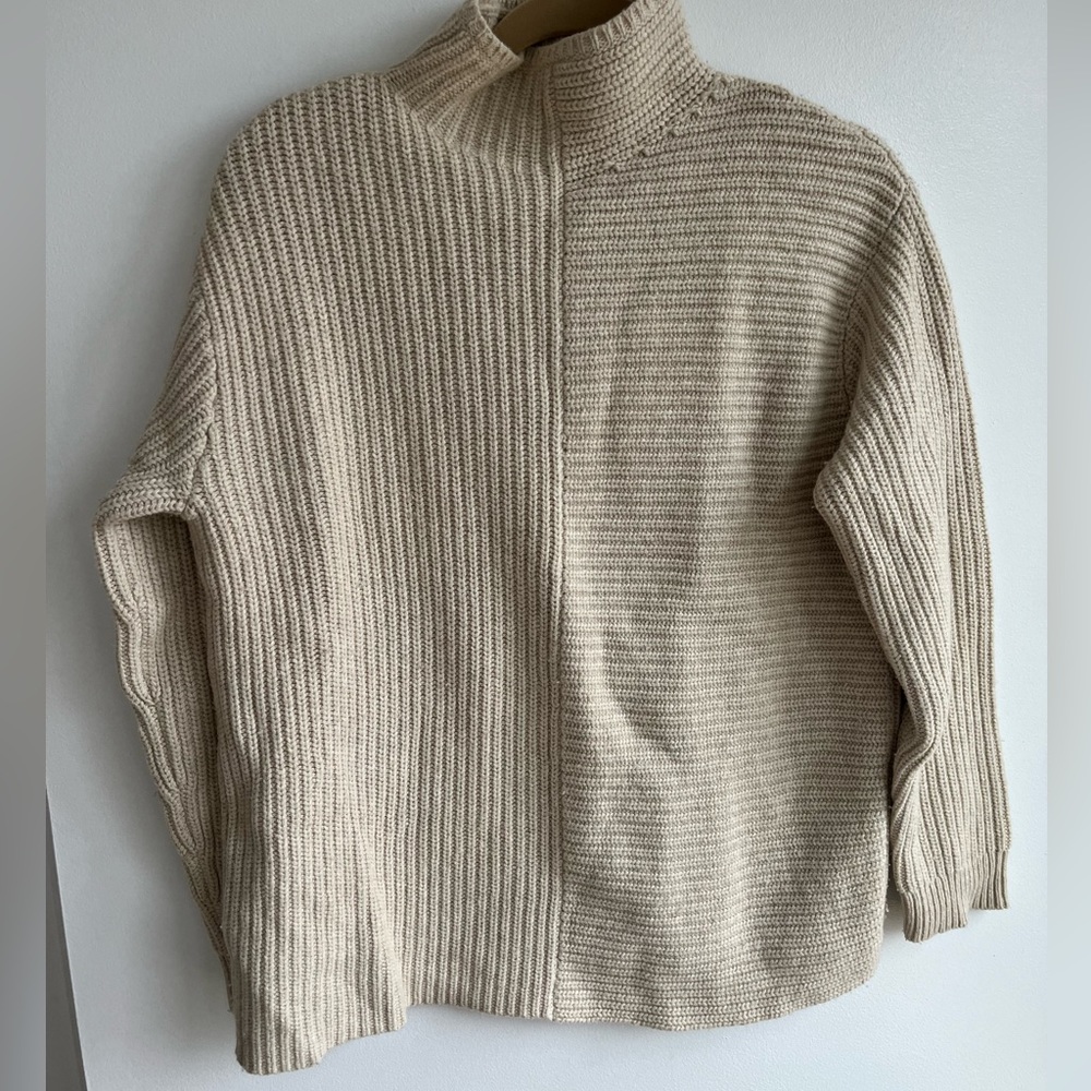 Theory Beige Turtleneck Sweater
